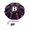 Ballistic Off-Road Wheel Center Cap Gloss Black/Red CAP OR-D2 CAP
