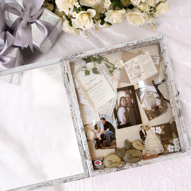 Hodeframe 13x16 Wedding Shadow Box Display Case with Door -