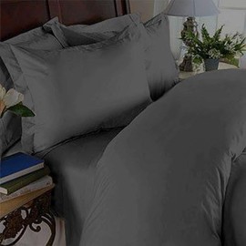 Elegant Comfort 1500 Thread Count Wrinkle Resistant Egyptian Quality Ultra Soft Luxurious 3-Piece Bed Sheet Set, Twin, Gray                           
