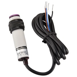 Heschen M18 Column Infrared Photoelectric Proximity Switch, Diffuse Reflection Type, E3F-DS100C3, Detection Distance 10-100CM, 10-30VDC 200mA, NPN NO+NC, 4 Wire