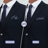 SMLBJUTE Pocket Squares for Men Black Pocket Squares Holder for