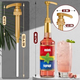 6pcs Coffee Syrup Pump - 750ml Skinny Syrup Pumps for Coffee Bar Coffee Creamer Pump for Syrup Bottle Coffee Syrup Pumps - Snow Cone Syrups Pumps for Coffee Syrup Bottle Torani Syrup Pump Dispenser