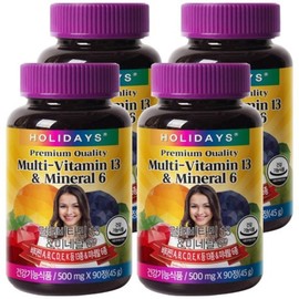 Holidays Multivitamin 13 and Mineral 6 90 tablets (4) / 홀리데이즈 멀티비타민13 앤 미네랄6 90정 4개