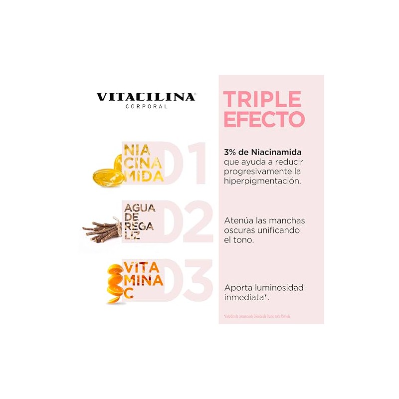 Clarite Emulsin Aclaradora 200 ml Con 3 Niacinamida, Vitamina C