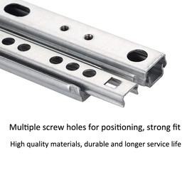 ETOPARS 5 Pairs 9" Heavy Duty 17mm Drawer Runners Slide Slides Ball Bearing Grooved Steel Extension Sizes Kitchen Cabinet Desk Capacity Side Mount