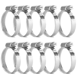 Beekeg Hose Clamps Stainless Steel Hose Clamp Various Sizes Adjustable Hose Clamps 6-12 mm (Pack of 10)