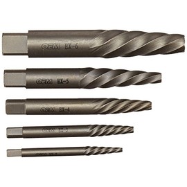 OEMTOOLS 24374 6 Piece Spiral Flute Screw Extractor Set, Bolt Extractor Set, Stripped Bolt Remover, Screw Extractor Tool, Screw Extractor Kit, Stud Extractor