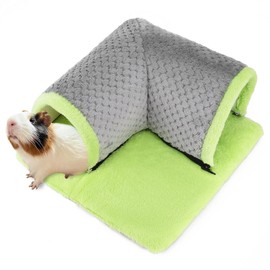 Guinea Pig Hideout Tunnel for Cage Washable Fleece Tubes Removable for Small Animal Winter
