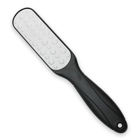 Foot File Callus Remover Stainless Steel Foot Rasp Dual Sided Foot Pedicure Scrubber Tool Foot Exfoliator Pedicure Tool (Black, One size)