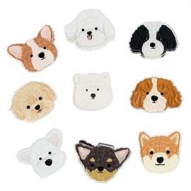 Newseego Clip (9 Pieces), Cute Dog Pattern, Corner Clips, Cute Stationery, Paper Organization, Book Corner Protection, No Punching Required, Reusable, School, Commercial Use, Household Items, Stylish