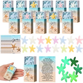 Wonderjune 36 Sets Starfish Story Appreciation Gifts for Employee Staff Coworkers Volunteer Team You Make a Difference Thank You Gifts Glow in The Dark Mini Resin Christmas Adults Goodie Bag Stuffers