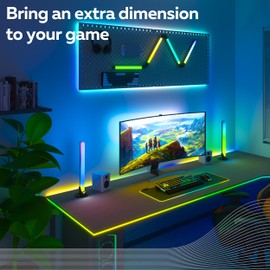 CALEX - Gaming Monitor LED Light Bar, Razer Chroma Compatible, Smart Home, RGBIC Synchronization for PC, Monitor Backlight