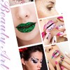 2310 Stück Glitzersteine Gesicht Selbstklebend, 14 Blätter Glitzersteine Selbstklebend Gesicht