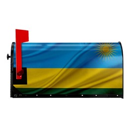 Qauirfe Rwanda Flag Transform Mailbox with Durable Stylish Mailbox Cover Outdoor Dector
