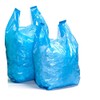 Large 11 x 17 x 21" - Plastic Heavy Duty Blue Vest Carrier Bags - 23 Micron Eco Friendly Recycled Strong Plastic Bags - Sabco (80)