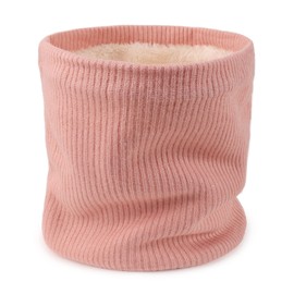 Aiphamy Unisex Fleece Lined Neck Warmer Ski Face Neck Gaiter Winter Infinity Scarf for Women Men (1, Pink)