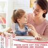 Kopinma 4 Pcs Cute Cat Pencil Sharpener and Cat Shaped