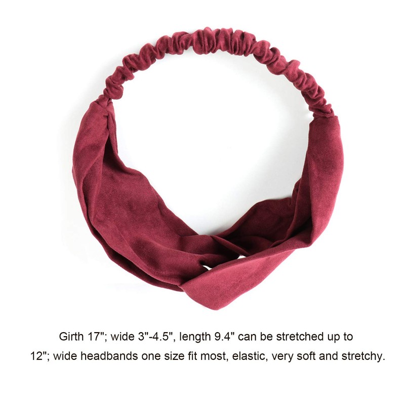 DRESHOW 10 Pack Boho Headbands for Women Girls Elastic Back