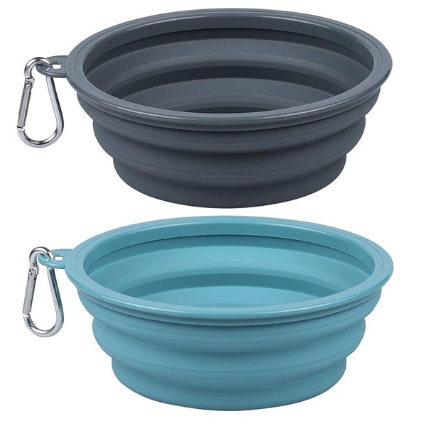 Kytely 2 Pack Collapsible Dog Bowl Medium, 650ML Collapsible Dog