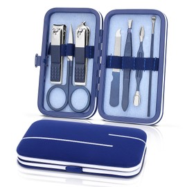 Nail Care Kit - Professional Growth Toenail Trimming Tool - Pedicure Kit & Toenail Trimmer Thick Nail Scissors (Blue 7 in 1) (B0BW3255GT)