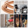 sourcing map Refrigeration Tubing, 1/8" OD x 4.9Ft Length Copper