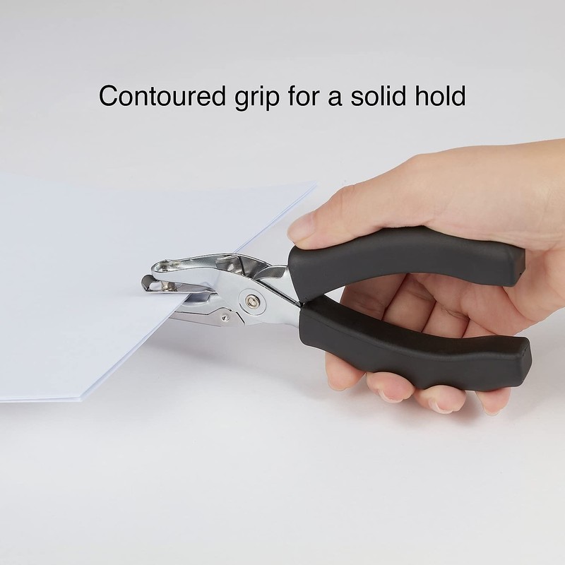 Staples Premium 1‑Hole Punch, 5‑Sheet Capacity – Metal Single‑Hole Punch