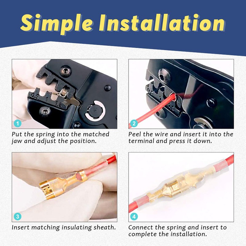 1000Pcs Male Female Blade Terminal Set Flame Retardant PVC Insulated