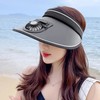 Sun Visor Hats with Fan Large Area Sun Protection Visors