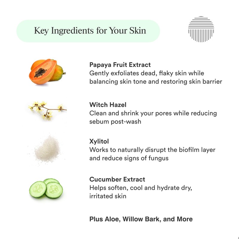 Dermazen Natural Mineral & Enzyme Body Wash for Men &