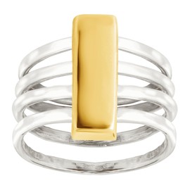 Silpada 'Agility' Ring in Sterling Silver and Brass, Size 8, Size 8