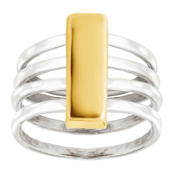 Silpada 'Agility' Ring in Sterling Silver and Brass, Size 8,