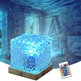 LETOUR LETOUR Ocean Lamp Luminorthe Cube Lamp Northern Lights Projector 16 Colors & 30 Modes Wave Night Light for Kids, Ceiling Projector for Bedroom/Party/Game Rooms