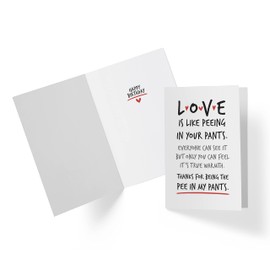 Karto Romantic Birthday Card for Wife, Large 5.5 x 8.5, Blank Inside or with Happy Birthday Message, Made from Premium 325gsm Cardstock with Smooth Finish, Includes Red Envelope