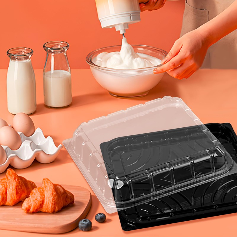 5 Pack Catering Trays with Lids Party Platters Dessert Bread