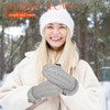 AURUZA Winter Warm Mittens for Women, Cozy Thick Knitted Gloves