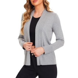 IFSINCE Cardigan Sweaters for Women Long Sleeve Short Cardigan for Spring Fall Grey