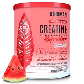 BIRDMAN Creatine Refresher | Creatina Monohidratada con Electrolitos y Magnesio | Sin Azúcar, Sin Calorías | Vitaminas | Sabor Sandía | 30 Porciones |