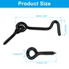 Unlorspy 10Pcs Black Cabin Hook and Eye Latch Lock Swivel