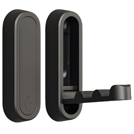 2PCS Foldable Wall Hooks, Heavy Duty Zinc Alloy Folding Coat Hooks for Hanging Coats, Towels, and Clothes, Durable Metal Hangers for Bathroom and Closet (Black)