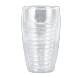 Double Wall Glass Coffee Cup 320ml High Temperature Resistance Clear Shiny Insulated Coffee Mugs for Home Office Cafe