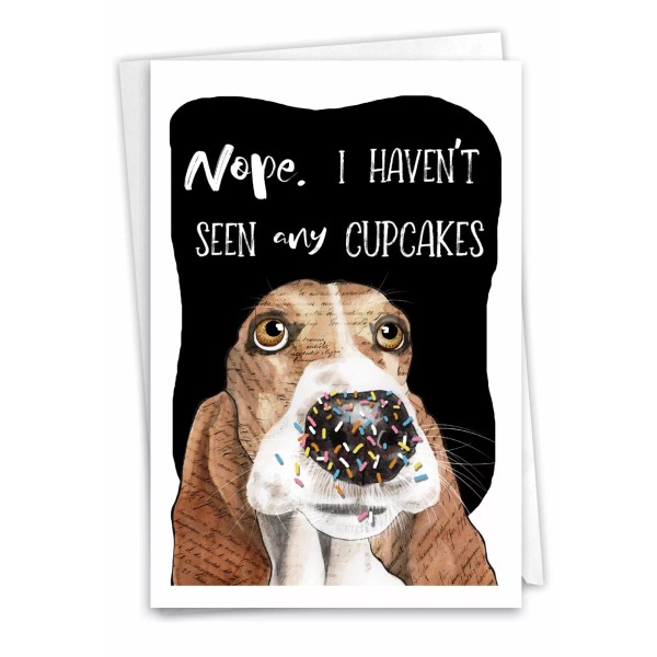 Nobleworks 1 Funny Birthday CarWith Envelope - Dog Antics Sprinkle