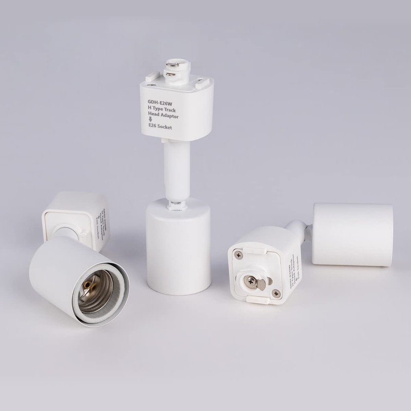 mirrea H Type Track Lighting Head to E26 Medium Screw