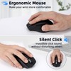 CHHI CHHI Wireless Mouse with USB-A, USB-C Receiver, Rechargeable Bluetooth
