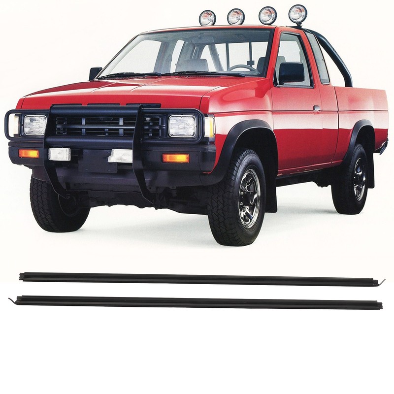 2Pcs Car Weatherstrip Window Seal 80821 01G00 Black Reliable Rugged