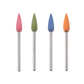 PROXXON Rubber Whetstone with Shaft No. 26280 4 Types Set [Bullet Type 0.2 inch (5.0 mm) 80/220/320/500 Shaft Diameter 0.09 inch (2.35 mm)]