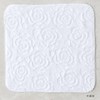 Rose Motif Towel Handkerchief, White (5664701-10-01)