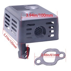 DVBB GX200 Muffler Exhaust Silencer Assembly 18310-ZF1-000 Compatible with Honda and Clone GX120 GX160 159cc 196cc 212cc 5.5HP 6.5HP part# 18310-ZF1-000