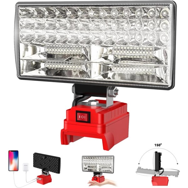 DEMIMA 8" Cordless LED Work Light for Milwaukee M18 Battery,