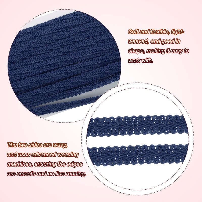 sourcing map 1/2" x 13 Yards Gimp Braid Trim Woven