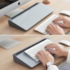TSJ OFFICE Desktop Whiteboard Dry-Erase-Board - Computer Keyboard Stand White